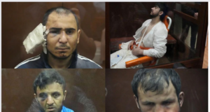 Обвинените за атентата в Москва Далериджон Мирзоев, Саидакрами Рачабализода, Шамсадин Фаридуни и Мухаммадсобир Файзов