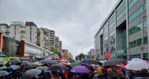 СДСМ проведе президборен митинг пред сградата на Делегацията на ЕС в Скопие