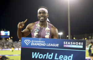 Кени Беднарек с най-добро време на 200 метра при мъжете на Диамантената лига в Катар, Алисон дош Сантош доминира на 400 м с препятствия