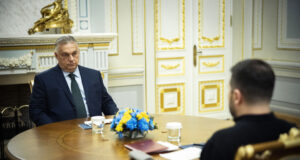 Унгарският премиер Виктор Орбан и украинският президент Володимир Зеленски в Киев. 2 юли 2024 г.