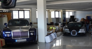 Паркирани до камиони за смет: Конфискуват луксозни лимузини на Гайтански