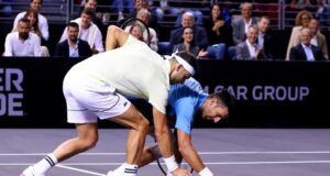 Григор Димитров спечели срещу олимпийския шампион Новак Джокович в демонстративен мач в София