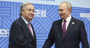 Руският президент Владимир Путин и генералния секретар на ООН Антониу Гутериш