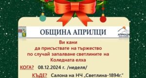 Коледната елха на Априлци ще грейне на 8 декември, от общината подготвят разнообразна празнична програма