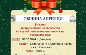 Коледната елха на Априлци ще грейне на 8 декември, от общината подготвят разнообразна празнична програма