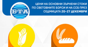 Последната седмица на годината не донесе големи промени в цените на основните зърнени стоки по световните борси, отчита ССБ