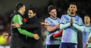 Арсенал направи обрат срещу Брентфорд и се върна на второто място във Висшата лига