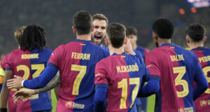 Барселона нямаше проблеми с отбора от четвърта дивизия Барбастро и продължава към осминафиналите за Купата на Испания, Алмерия отстрани Севиля