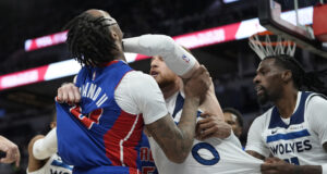 НБА наказа петима баскетболисти, замесени в сбиването в неделя по време на двубоя между Детройт и Минесота