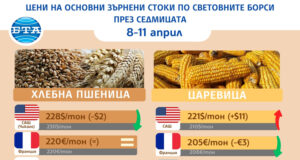 Цените на пшеницата по световните борси тази седмица са без особена промяна, сочат данните на ССБ