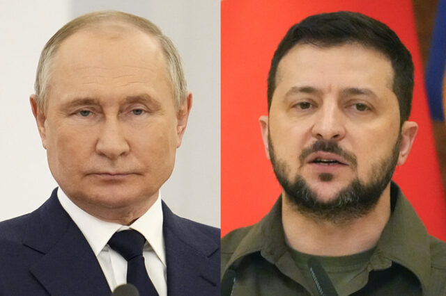 Владимир Путин и Володимир Зеленски