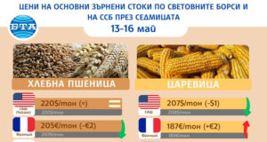 Минимални промени в цените на основните зърнени култури по световните борси отчитат експертите на Софийската стокова борса