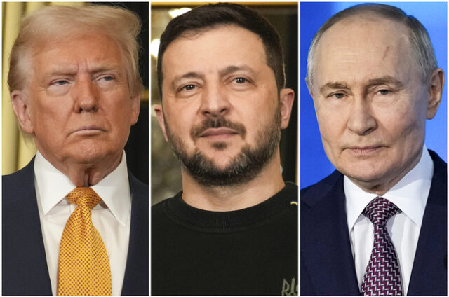 Доналд Тръмп, Володимир Зеленски и Владимир Путин