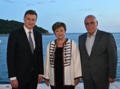 Управителят на БНБ Димитър Радев проведе среща с Кристалина Георгиева и Валдис Домбровскис в Дубровник