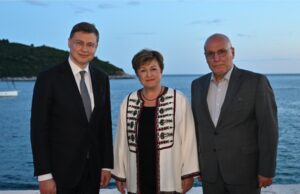 Управителят на БНБ Димитър Радев проведе среща с Кристалина Георгиева и Валдис Домбровскис в Дубровник