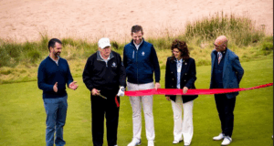 Новото голф игрище Trump International Golf Links в Абърдийн, което президентът на САЩ Доналд Тръмп откри днес, ще бъде домакин на предстоящия Nexo Championship от 7 до 10 август