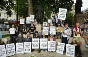Четиридесет и шест души бяха арестувани на протест в Лондон в подкрепа на забранена от британското правителство пропалестинска организация