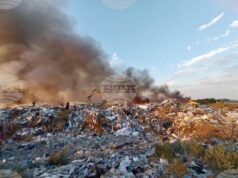 Голям пожар е бил овладян в Регионалното депо за твърди битови отпадъци край Силистра