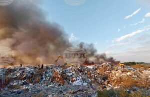 Голям пожар е бил овладян в Регионалното депо за твърди битови отпадъци край Силистра