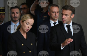 Джорджа Мелони и Еманюел Макрон