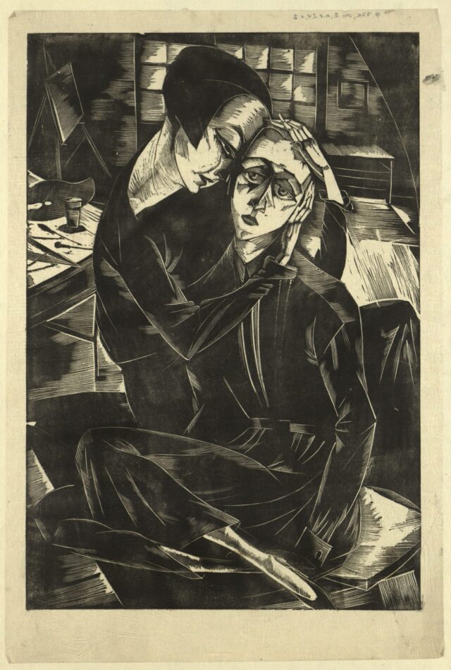 Бистра Винарова. Утеха. Гравюра на дърво. Б.д.ЦДА, ф. 77К, оп. 3, а.е. 35, л. 2