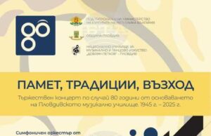 С тържествен концерт под надслов „Памет, Традиции, Възход" музикалното училище в Пловдив ще отбележи 80-ия си юбилей