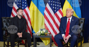 Президентът на САЩ Доналд Тръмп и украинският лидер Володимир Зеленски разговарят днес в централата на ООН в Ню Йорк