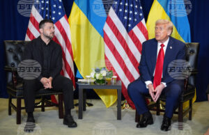 Президентът на САЩ Доналд Тръмп и украинският лидер Володимир Зеленски разговарят днес в централата на ООН в Ню Йорк