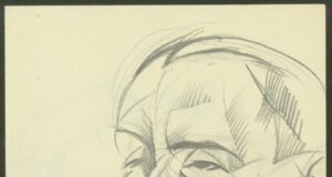 [Портрет на Никос Канздзакис]. Молив. [1922] г.ЦДА, ф. 77К, оп. 3, а.е. 4, л. 14