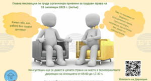 Главната инспекция по труда организира приемни за трудови права в цялата страна по случай 118-ата си годишнина