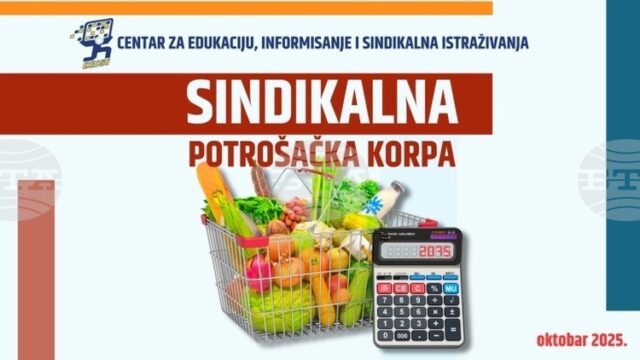 МИНА: Според Съюза на свободните синдикати на Черна гора потребителската кошница за третото тримесечие възлиза на 2080 евро