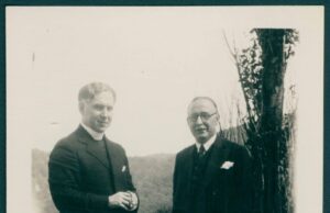 Симеон Радев и отец Уолш (Walsh), към когото се обръща за подкрепа за деца на бежанци в България. [1928] г.ЦДА, ф. 77К, оп. 4, а.е. 1660, л. 18