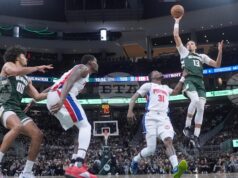 Детройт постигна 14-и успех за сезона в Националната баскетболна асоциация Детройт постигна 14-и успех за сезона в Националната баскетболна асоциация