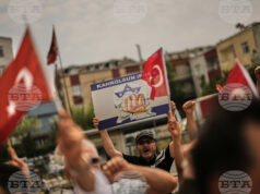 Протест в Турция срещу израелските удари по Иран, 20 юни 2025 г.