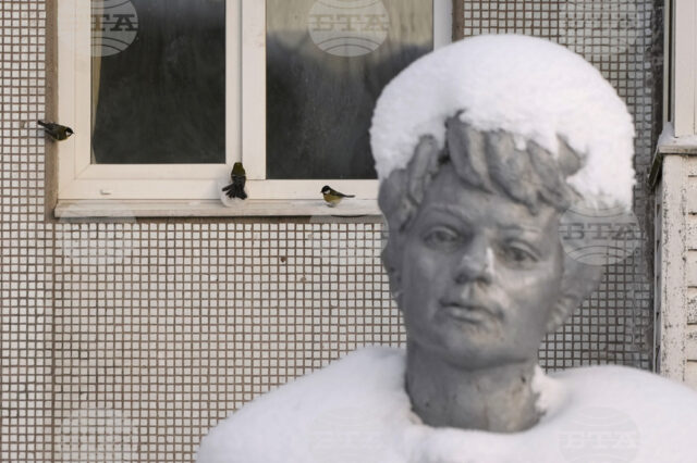 Статуя на Сергей Есенин в Санкт Петербург. Снимка: AP/БТА