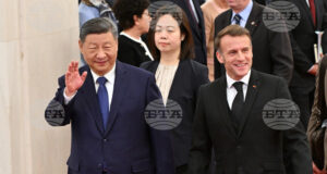 резидентите на Китай - Си Цзинпин, и на Франция - Еманюел Макрон, в Макрон и Си в Пекин.