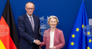 Фон дер Лайен и Мерц заявиха, че са провели "конструктивни" разговори с белгийския премиер Де Вевер за замразените руски активи