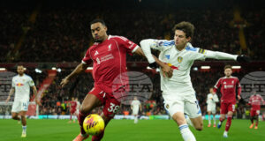 Илия Груев игра 90 минути и помогна на Лийдс да вземе точка при гостуването на Ливърпул