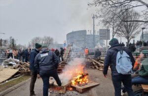 Кратки сблъсъци избухнаха между протестиращите земеделци и полицията пред Европейския парламент