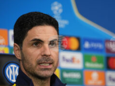 Мениджърът на Арсенал Микел Артета се надява на успех срещу Интер на „Сан Сиро“ в Шампионската лига