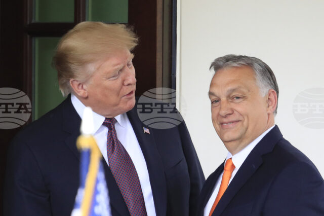 Премиерът на Унгария Виктор Орбан и Тръмп,