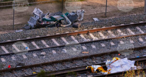 Мястото на железопътната катастрофа в Адамус, Испания. 19 януари 2026 г.