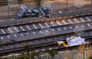 Мястото на железопътната катастрофа в Адамус, Испания. 19 януари 2026 г.