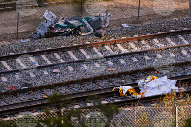 Мястото на железопътната катастрофа в Адамус, Испания. 19 януари 2026 г.