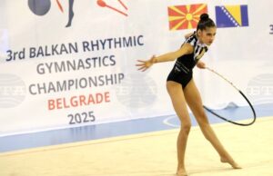 България поведе в класирането на отборната надпреварата при девойките на турнира по художествена гимнастика Miss Valentine в Тарту