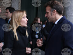 Еманюел Макрон и Джорджа Мелони,