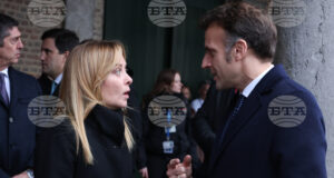 Еманюел Макрон и Джорджа Мелони,