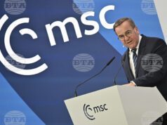 Германският министър на отбраната Борис Писториус говори на миналогодишната Мюнхенска конференция по сигурността, 14 февруари 2025 г.