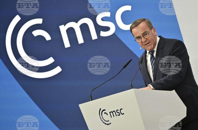 Германският министър на отбраната Борис Писториус говори на миналогодишната Мюнхенска конференция по сигурността, 14 февруари 2025 г.