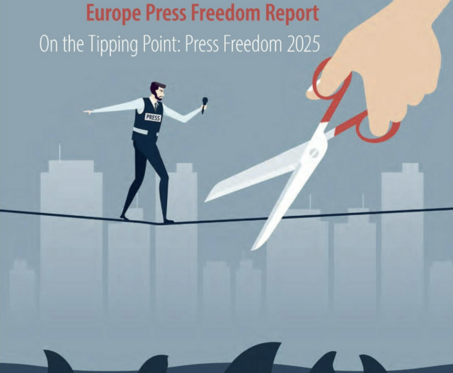 България остава рискова среда за независимата журналистика, сочи европейски доклад Корицата на доклада за медийната свобода в Европа през 2025 г. Снимка: Съвет на Европа